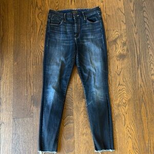 Mother Looker Ankle Fray jeans.